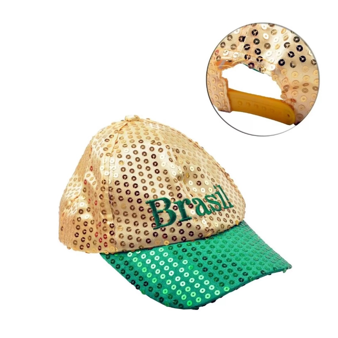 Boné Bordado Verde e Amarelo do Brasil